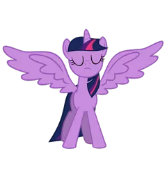 Size: 2402x2497 | Tagged: safe, artist:youki506, derpibooru import, twilight sparkle, twilight sparkle (alicorn), alicorn, pony, magical mystery cure, season 3, eyes closed, female, high res, image, mare, png, simple background, solo, transparent background, vector