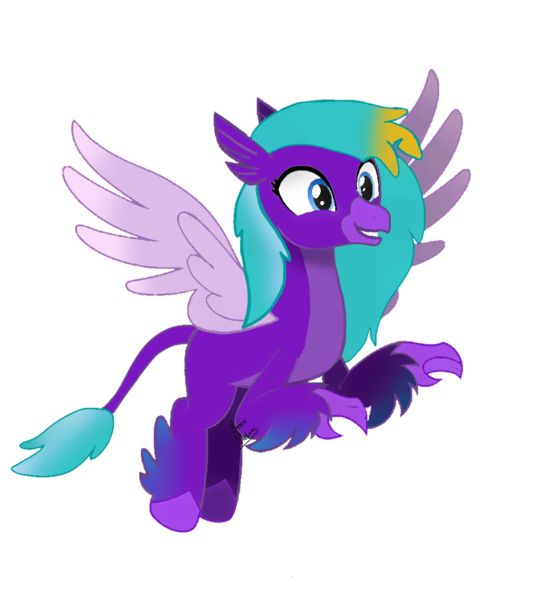 Size: 1024x1113 | Tagged: safe, artist:beesmeliss, derpibooru import, oc, oc:galicia, hippogriff, hippogriffon, hybrid, base used, female, image, interspecies offspring, offspring, parent:gallus, parent:silverstream, parents:gallstream, png, simple background, solo, transparent background