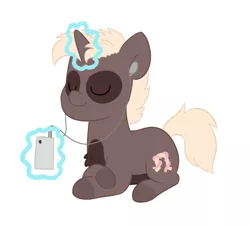 Size: 1170x1053 | Tagged: safe, artist:queenderpyturtle, derpibooru import, oc, oc:coconut, pony, unicorn, colt, foal, image, jpeg, lying down, magic, male, prone, simple background, solo, white background