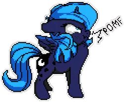 Size: 1230x1020 | Tagged: safe, artist:epicvon, artist:nookprint, derpibooru import, princess luna, alicorn, pony, chest fluff, cute, female, filly, fluffy, foal, image, lunabetes, manepxls, onomatopoeia, pixel art, png, pomf, puffy cheeks, pxls.space, scrunchy face, simple background, transparent background, woona, younger
