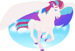 Size: 6853x4669 | Tagged: safe, artist:neighbaby, derpibooru import, zipp storm, pegasus, colored hooves, female, flying, g5, image, png, solo, solo female