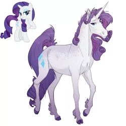 Size: 2000x2000 | Tagged: safe, artist:neighbaby, derpibooru import, rarity, unicorn, cloven hooves, colored hooves, female, image, png, realistic anatomy, realistic horse legs, simple background, solo, solo female, white background