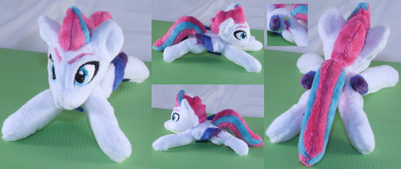 Size: 4752x2000 | Tagged: safe, artist:bastler, derpibooru import, zipp storm, pegasus, pony, my little pony: a new generation, colored wings, female, g5, image, irl, jpeg, mare, multicolored wings, photo, plushie, solo, wings