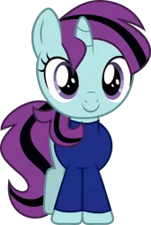 Size: 956x1425 | Tagged: safe, artist:starryshineviolet, derpibooru import, ambermoon, pony, unicorn, journey to the livewood, ponyville mysteries, clothes, female, filly, foal, g4, image, png, simple background, solo, sweater, transparent background, vector