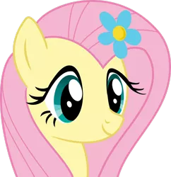 Size: 2410x2488 | Tagged: safe, artist:okaminekowiesel, derpibooru import, fluttershy, pegasus, pony, bust, female, flower, flower in hair, high res, image, mare, png, simple background, solo, transparent background, vector