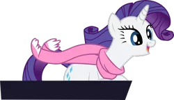 Size: 3230x1857 | Tagged: safe, artist:okaminekowiesel, derpibooru import, rarity, pony, unicorn, rarity takes manehattan, season 4, clothes, female, image, mare, png, scarf, simple background, transparent background, vector