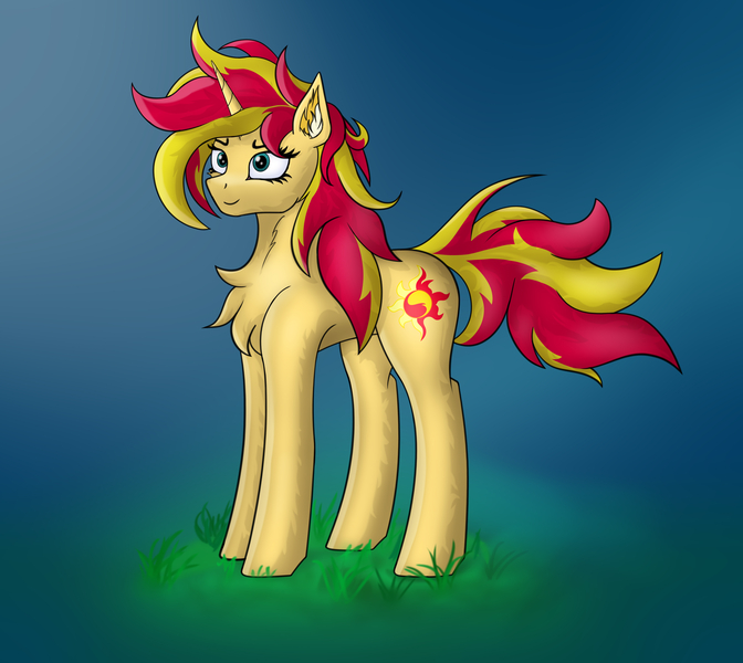 Size: 4840x4320 | Tagged: safe, artist:zweihander, derpibooru import, sunset shimmer, pony, unicorn, digital art, female, high res, image, jpeg, mare, solo, tail