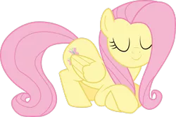 Size: 3004x1996 | Tagged: safe, artist:okaminekowiesel, derpibooru import, fluttershy, pegasus, pony, castle mane-ia, season 4, eyes closed, female, image, mare, png, simple background, solo, transparent background, vector