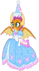 Size: 594x1066 | Tagged: safe, artist:darlycatmake, derpibooru import, smolder, dragon, clothes, dragon wings, dragoness, dress, dressup, female, flower, flower in hair, froufrou glittery lacy outfit, gloves, happy, hat, hennin, image, jewelry, long gloves, necklace, png, princess, princess smolder, proud, smiling, vector, wings