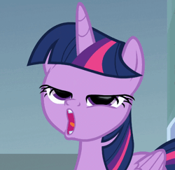 Size: 640x621 | Tagged: safe, derpibooru import, screencap, twilight sparkle, twilight sparkle (alicorn), alicorn, sparkle's seven, animated, cropped, crown, eye reflection, g4, gif, hard-won helm of the sibling supreme, image, jewelry, reflection, regalia, solo