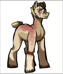 Size: 678x800 | Tagged: safe, artist:tyotheartist, derpibooru import, oc, oc:royal ranks, earth pony, pony, image, male, png, scar, simple background, solo, solo male