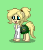 Size: 63x73 | Tagged: safe, artist:dematrix, derpibooru import, ponified, earth pony, pony, pony town, bag, clothes, female, green background, image, mare, medical support, metal slug, pixel art, png, regular army, rumi aikawa, saddle bag, simple background