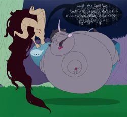 Size: 2112x1960 | Tagged: suggestive, artist:doublef-returns, derpibooru import, fhtng th§ ¿nsp§kbl, oleander (tfh), them's fightin' herds, community related, image, inflation, jpeg, magic inflation