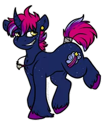 Size: 1107x1302 | Tagged: safe, artist:sexygoatgod, derpibooru import, oc, unofficial characters only, pony, unicorn, adoptable, bi, bisexual, ear piercing, image, jewelry, male, necklace, piercing, png, pride, solo