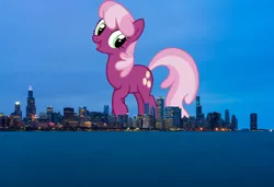 Size: 1600x1094 | Tagged: safe, artist:thegiantponyfan, derpibooru import, cheerilee, earth pony, pony, chicago, female, giant pony, giant/macro earth pony, giantess, highrise ponies, illinois, image, irl, jpeg, macro, mare, mega giant, photo, ponies in real life