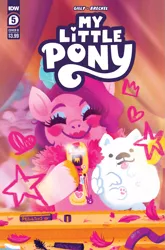 Size: 2063x3131 | Tagged: safe, derpibooru import, idw, official, cloudpuff, pipp petals, dog, pegasus, pony, my little pony: a new generation, spoiler:comic, spoiler:g5comic, spoiler:g5comic05, comic cover, female, g5, image, mare, microphone, my little pony logo, png, text, younger