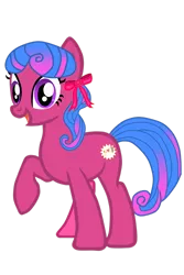 Size: 1280x1920 | Tagged: safe, artist:darkpinkmonster, artist:kinnichi, artist:user15432, derpibooru import, oc, oc:heart-loud horn, unofficial characters only, earth pony, pony, base used, bow, earth pony oc, female, full body, gradient mane, gradient tail, hair bow, hooves, image, mare, open mouth, open smile, png, raised hoof, simple background, smiling, solo, standing, tail, transparent background