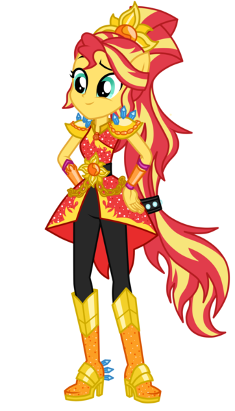 Size: 1024x1792 | Tagged: safe, derpibooru import, sunset shimmer, equestria girls, boots, clothes, crystal guardian, high heel boots, image, png, shoes, solo