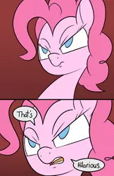 Size: 1080x1670 | Tagged: safe, artist:happy harvey, derpibooru import, pinkie pie, ponified, earth pony, pony, colored pupils, dialogue, drawn on phone, drawthread, female, hilarious, image, mare, png, serious, serious face