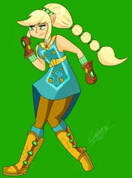 Size: 1280x1723 | Tagged: safe, artist:denisseguadiana, derpibooru import, applejack, equestria girls, legend of everfree, boots, clothes, cowboy boots, crystal guardian, high heel boots, image, jpeg, shoes, solo
