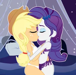 Size: 978x959 | Tagged: suggestive, artist:vi45, banned from derpibooru, derpibooru import, applejack, rarity, equestria girls, bra, clothes, female, image, kissing, lesbian, lolicon, panties, png, rarijack, shipping, underage, underwear, young, younger