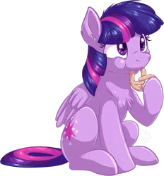 Size: 759x819 | Tagged: safe, artist:fizzy-dog, edit, twilight sparkle, pegasus, pony, chest fluff, cute, dexterous hooves, eating, female, food, image, mare, nom, pegasus twilight sparkle, png, pretzel, pretzel coordination, race swap, simple background, sitting, solo, transparent background, twiabetes, twipretzel