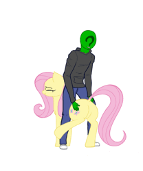 Size: 1000x1200 | Tagged: safe, artist:fig, fluttershy, oc, oc:anon, animated, butt, dancing, flutterbutt, gif, image, plot, raised tail, stomping, tail