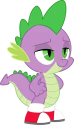 Size: 1280x2165 | Tagged: safe, artist:ponygamer2020, derpibooru import, spike, dragon, absurd resolution, clothes, clothes swap, converse, cosplay, costume, crossover, dragons wearing clothes, image, male, miles "spike" prower, miles "tails" prower, png, shoes, simple background, sneakers, solo, sonic the hedgehog (series), transparent background, vector