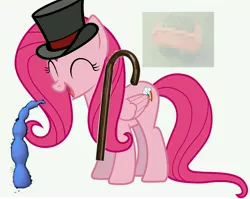 Size: 8624x6876 | Tagged: safe, derpibooru import, discord, fluttershy, pinkie pie, rainbow dash, oc, unofficial characters only, pegasus, pony, cane, cutie mark, g4, hat, image, james the red engine, jpeg, my little pony, thomas and friends, top hat
