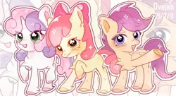 Size: 1980x1080 | Tagged: safe, artist:pirate_dogs, derpibooru import, apple bloom, scootaloo, sweetie belle, earth pony, pegasus, pony, unicorn, blank flank, blushing, cutie mark crusaders, image, jpeg