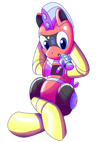 Size: 1819x2500 | Tagged: safe, artist:trackheadtherobopony, derpibooru import, oc, oc:trackhead, pony, robot, robot pony, energy drink, image, png, resting, simple background, solo, transparent background