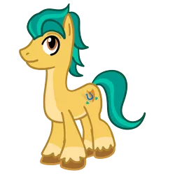 Size: 3024x3024 | Tagged: safe, artist:omegaridersangou, derpibooru import, hitch trailblazer, earth pony, pony, my little pony: a new generation, full body, g4, g5, g5 to g4, generation leap, high res, hooves, image, male, png, simple background, smiling, solo, stallion, standing, tail, transparent background, unshorn fetlocks