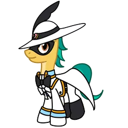 Size: 3024x3024 | Tagged: safe, artist:omegaridersangou, derpibooru import, hitch trailblazer, earth pony, pony, my little pony: a new generation, black pepper, clothes, cosplay, costume, delicious party precure, g4, g5, g5 to g4, generation leap, image, male, png, precure, pretty cure, simple background, solo, transparent background