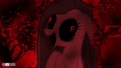 Size: 1376x776 | Tagged: semi-grimdark, derpibooru import, part of a set, pinkie pie, earth pony, pony, party of one, .exe, blood, bloodshot eyes, crazy face, creepy, cross-eyed, faic, image, insanity, music, open mouth, pinkamena diane pie, solo, webm, youtube, youtube link