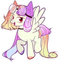 Size: 1600x1729 | Tagged: safe, artist:toffeelavender, derpibooru import, oc, unofficial characters only, pegasus, pony, base used, choker, female, glasses, hoof polish, image, mare, pegasus oc, png, simple background, smiling, solo, transparent background, wings