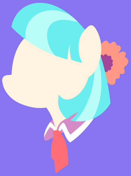 Size: 2119x2830 | Tagged: safe, artist:egor418, derpibooru import, coco pommel, earth pony, pony, bust, female, image, lineless, mare, minimalist, modern art, png, portrait, profile, purple background, simple background, solo