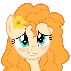 Size: 2449x2449 | Tagged: safe, artist:greenmachine987, derpibooru import, pear butter, earth pony, pony, bust, female, high res, image, mare, png, simple background, solo, transparent background, vector