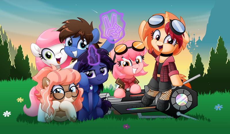 Size: 5000x2923 | Tagged: safe, artist:jhayarr23, derpibooru import, oc, unofficial characters only, earth pony, pony, unicorn, image, png