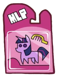 Size: 486x640 | Tagged: safe, artist:toongrowner, derpibooru import, twilight sparkle, pony, unicorn, comb, female, horn, image, mare, package, png, simple background, toy, transparent background, unicorn twilight