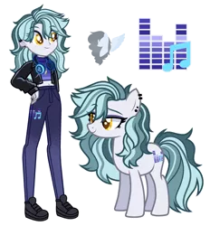 Size: 2080x2242 | Tagged: safe, artist:skyfallfrost, derpibooru import, oc, oc:ivory crescendo, human, pony, equestria girls, base used, clothes, female, human ponidox, image, mare, png, self paradox, self ponidox, simple background, transparent background