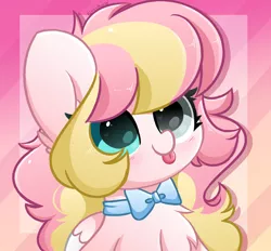 Size: 2800x2600 | Tagged: safe, artist:kittyrosie, derpibooru import, oc, unofficial characters only, pegasus, pony, chest fluff, cute, heterochromia, image, kittyrosie is trying to murder us, necktie, ocbetes, pegasus oc, png, tongue out, wings