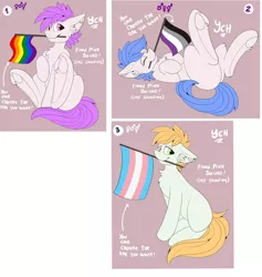 Size: 3695x3900 | Tagged: safe, artist:kianara, derpibooru import, advertisement, commission, commission info, cute, demisexual pride flag, female, flag, for sale, gay, image, lesbian, looking at you, male, png, price list, price tag, prices, pride, pride flag, pride month, pride ponies, ych example, your character here