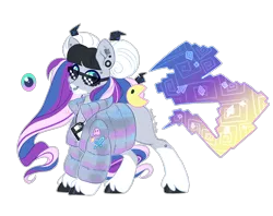 Size: 1402x1109 | Tagged: safe, artist:shady-bush, derpibooru import, earth pony, original species, scented pony, clothes, floppy disk, hoodie, image, png, simple background, solo, transparent background