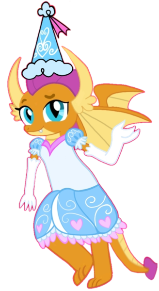 Size: 590x1080 | Tagged: safe, artist:darlycatmake, derpibooru import, smolder, alicorn, dragon, clothes, cute, dragoness, dress, female, focus, froufrou glittery lacy outfit, gloves, happy, hat, hennin, image, long gloves, looking at you, older, older smolder, png, princess, princess smolder, simple background, smiling, smiling at you, smolderbetes, solo, transparent background, waving