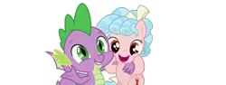 Size: 1006x378 | Tagged: safe, alternate version, artist:sketchmcreations, edit, editor:undeadponysoldier, vector edit, cozy glow, spike, dragon, pegasus, pony, cozy glow is best facemaker, cozybetes, cozyspike, cute, daaaaaaaaaaaw, female, filly, foal, freckles, happy, hooves on face, hug, image, male, png, reformed, shipping, side hug, simple background, spikabetes, squishy cheeks, straight, transparent background, vector