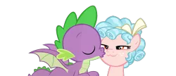 Size: 1006x435 | Tagged: safe, artist:dragonchaser123, artist:twinet, edit, editor:undeadponysoldier, vector edit, cozy glow, spike, dragon, pegasus, pony, :3, alternate universe, bow, cat smile, cozybetes, cozyspike, cute, female, filly, foal, freckles, hair bow, happy, image, male, png, reformed, shipping, simple background, smiling, smirk, smug, spikabetes, straight, transparent background, vector, winged spike