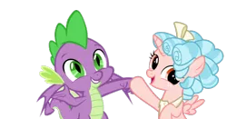 Size: 720x378 | Tagged: safe, artist:memnoch, artist:sollace, edit, editor:undeadponysoldier, vector edit, cozy glow, spike, alicorn, dragon, pony, alternate universe, brofist, cozybetes, cozyspike, cute, daaaaaaaaaaaw, female, filly, foal, freckles, happy, hoofbump, image, male, png, raised arm, raised hoof, raised leg, reformed, shipping, simple background, spikabetes, spread wings, straight, transparent background, vector, winged spike, wings, yoke