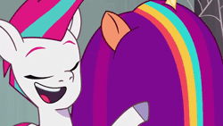 Size: 1280x720 | Tagged: safe, derpibooru import, screencap, izzy moonbow, pipp petals, sunny starscout, zipp storm, alicorn, earth pony, pegasus, unicorn, my little pony: tell your tale, spoiler:g5, spoiler:my little pony: tell your tale, spoiler:tyts01e14, alicorn issues, animated, excited, g5, headband, image, nervous, obstacle course, sound, sparkly eyes, sweat, sweatdrop, talking, webm, wingding eyes, worried, youtube link