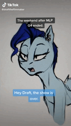 Size: 576x1024 | Tagged: safe, artist:draft the filmmaker, derpibooru import, oc, unofficial characters only, earth pony, pegasus, animated, blanket, end of ponies, image, realization, remote control, shocked, sound, television, tiktok, webm