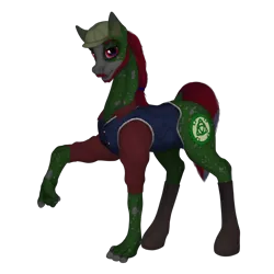 Size: 3500x3500 | Tagged: safe, artist:ghost3280, derpibooru import, oc, oc:well geboren, unofficial characters only, dog, dog pony, earth pony, original species, pony, boots, clothes, hat, image, png, pointing, shirt, shoes, solo, vest